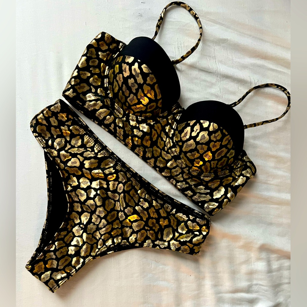 Black and gold bikini